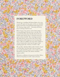 the front page of a book with an image of flowers and leaves on it, in yellow