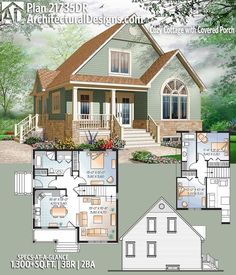 Small Farmhouse Plans, Shop Houses, Small Cottage Homes, Sims 4 House Building, A Small House, Architectural Design House Plans