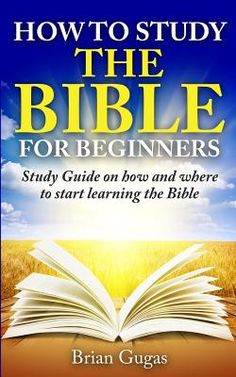 an open book with the title how to study the bible for beginners