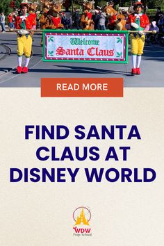 the santa clause at disney world is featured in this ad