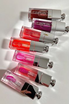 Dior Lipgloss, Lip Collection, Dior Addict Lip Glow, Dior Addict Lip, Simple Skincare Routine, Dior Addict, Lip Glow, Aesthetic Grunge, Makeup Essentials