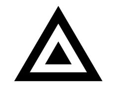 a black and white triangle logo with the letter'a'below it, on a white background