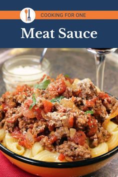 the cover of cooking for one meat sauce