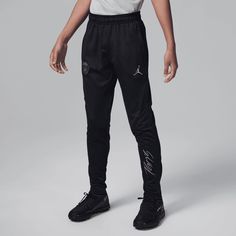 Nike 2023-24 PSG Youth Strike Dri-Fit Pants (Model - Front) Kids Jordans, Nike Kids, Paris Saint, Paris Saint-germain, Saint Germain, Knit Pants, Lightweight Knit, Cristiano Ronaldo, Neymar