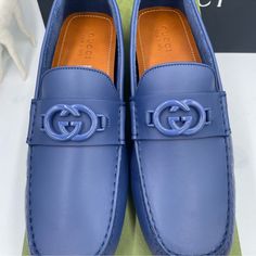 Men’s Gucci Interlocking G Driver Loafers Size 13 Made In Italy. Absolutely Brand New Never Worn. Comes With Original Box And Dust Covers And Authenticity Cards. Originally Over $950. Gucci Shoes, Dust Cover, Shoes Men, Size 13, Original Box, Color Blue, In Italy, Loafers, Gucci