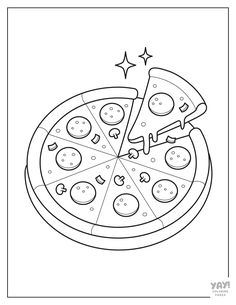 Sliced pizza pie. Simple Animal Coloring Pages, Pikachu Coloring Page, Farm Coloring Pages, Snowman Coloring Pages, New Year Coloring Pages, Santa Coloring Pages, Family Coloring Pages