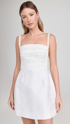 Rebecca Vallance Esther Strap Mini Dress | Shopbop Second Look Wedding Dress Short, Simkhai Dress, Dressy Summer Dresses, 1940s Wedding Dress, Bridal Mini, 1940s Wedding, Wedding Makeup And Hair, Wedding Dress Short, Rush Dresses