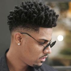 Low Bald Fade + Curly Spiked Hair Mid Fade Haircut, Fade Haircut Styles, Hair Myth, Black Hair Cuts, Low Fade Haircut, Fresh Haircut, Low Fade