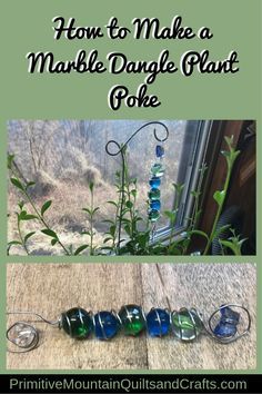 how to make a marble dangle plant pote with glass beads on the outside and inside