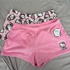 Intimates & Sleepwear | 2 Pack Hello Kitty Sleepwear Shorts | Poshmark Sleeping Fits, Hello Kitty Pjs, Hello Kitty Shorts, Knitted Loungewear, Summer Pajama Set, Kitty Clothes, Hello Kitty Clothes, Cute Pjs, Flannel Pajama Sets