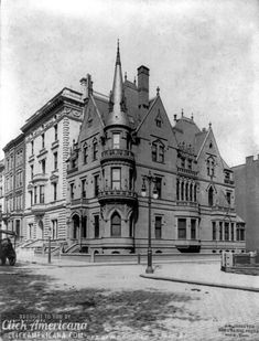 an old black and white photo of a large building