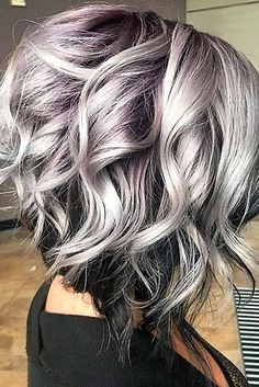 Unicorn Frappuccino, Trendy We Fryzurach, Popular Haircuts, Unicorn Hair, Hairstyle Gallery, Grey Hair Color, Short Haircut, Rainbow Color, Hair Envy