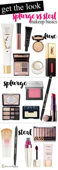 Complete makeup kits at different price points! Everything you need for your makeup bag from Luxe, Splurge and Steal price points. Strobing Makeup, Makeup Basics, Splurge Vs Steal, Make Up Kits, Surf Tattoo, Beauty Counter, Complete Makeup, Makeup Kits, Makeup Wishlist