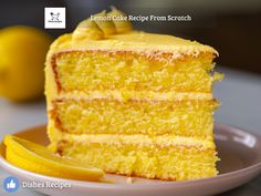 Lemon Cake Recipe From Scratch Moist Yellow Cake Recipe From Scratch, Lemon Cake Recipe From Scratch, Homemade Lemon Pound Cake, Homemade Lemon Cake Recipe, Easy Blueberry Desserts, Easy Lemon Cake Recipe, Homemade Lemon Cake