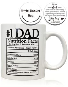 a coffee mug with the words 1 dad on it