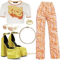 70s Party Outfits Women, 70s Inspired Outfits, Rainbow Lake, 70s Party, Performance Outfits, 70s Inspired Fashion, Clueless Outfits, 70s Outfits, Look Retro