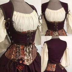 Ren Faire Outfits, Fair Outfits, Fest Outfits, Old Fashion Dresses, Medieval Clothing, Fantasy Dress, Fantasy Clothing, Fantasy Fashion, Cosplay Outfits