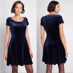 Questions? Leave A Comment Below! Mod Cloth Dresses, Navy Blue Dresses, Navy Blue, Velvet, Mini Dress, Womens Dresses, Navy, Blue, Dresses