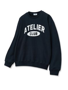 This is a comfortable casual sweatshirt that is made out of cotton blend fabric. With graphic logo print on the front chest that gives a bold look, it has a unique and trendy mood.- Logo print on the chest- Ribbed cuff, hem and neckline- Oversized silhouette Varsity Crew Sweatshirt With Logo Print, Cotton Crew Neck Hoodie For College, Cotton Varsity Sweatshirt With Logo Print, Collegiate Cotton Sweatshirt For Campus, Sporty Crew Neck Sweater With Logo Print, Cotton Crew Neck Sweater With Logo Print, Varsity Cotton Sweatshirt With Logo Print, Collegiate Crew Sweatshirt With Graphic Print, Collegiate Crew Sweatshirt With Logo Print