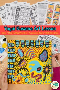 the yayoi kusama art lesson is being used to teach children how to use