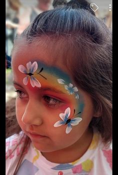 Summer Face Paint, Face Paint For Men, Colorful Face Painting, Face Paint Party, Face Paint Easy, Face Painting Unicorn, Rainbow Face Paint