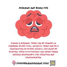 💡 Blood Flow Matters! 💡 Migraines cause dramatic shifts in blood flow to our brains, starting with constriction and followed by dilation. These shifts can disrupt areas that manage our concentration and clarity. 🚦🧠 #BloodFlow #BrainHealth #MigraineFacts Complex Migraine, Migraine Humor, Brain Fog, Blood Vessels, Blood Flow