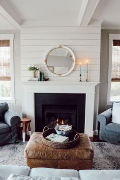 the living room is clean and ready to be used as a social gathering space for friends