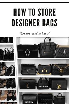 Handbag Storage Ideas, Designer Handbag Storage, Louis Vuitton Wallet On Chain, Designer Must Haves, Classy Handbags For Women, Storing Handbags, Handbag Closet, Designer Work Bag, Classy Handbags