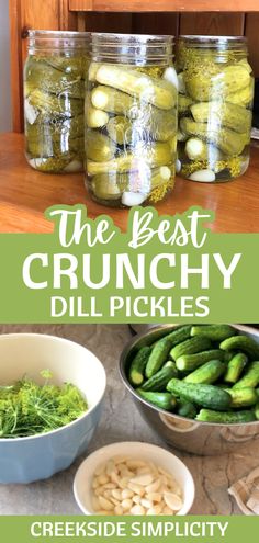 the best crunchy dill pickles are in jars