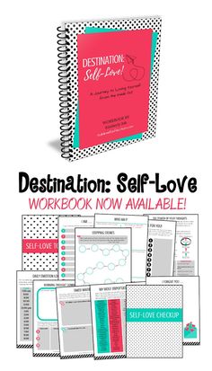 the destination self - love workbook is open and ready to be used