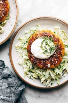 a plate with some food on top of it