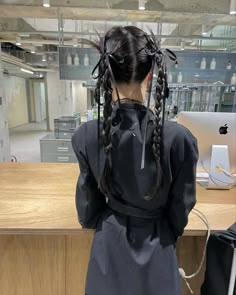 Hair Winter, Festival Fits, Y2k Hairstyles, Hair Arrange, Ribbon Hairstyle, Hair Reference, Hair Inspo Color, Unique Hairstyles