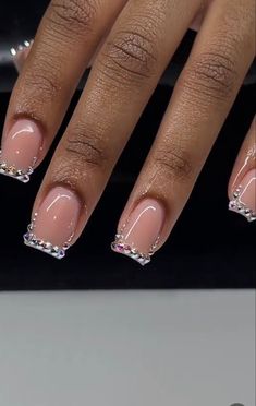 Short Acrylic Nails Extra, Drip Nails, French Tip Acrylic Nails, Her Nails, Simple Acrylic Nails, Work Nails, French Acrylic Nails, Short Square Acrylic Nails, Unique Acrylic Nails