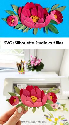 paper flowers are cut out and placed on top of each other