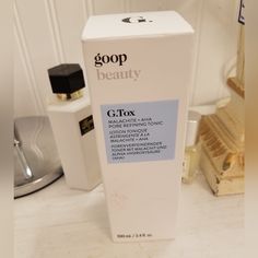 Goop Beauty G.Tox Malachite + Aha Pore Refining Tonic Highly Active Skin Smoothing Treatment Help Replenish And Soften Skin And Overtime Pores Appear Tighter. New In Box, Never Used. Please See Photos For Details, Photos Are Part Of Description. Thank You For Looking And Shopping,Please Check Out My Other Pieces And Bundle And Save Nb Tea Tree Toner, Pixi Skintreats, Thrive Causemetics, Skin Essence, Face Spray, Beauty Water, Clinique Moisture Surge, Clinique Moisturizer, Facial Soap