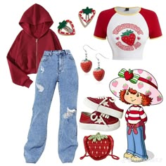 Aesthetic Outfits Autumn, Strawberry Shortcake Halloween Costume, Autumn Outfits Ideas, Casual Outfit Winter, Winter Outfit Aesthetic, Strawberry Shortcake Costume, Fashion Outfits Winter, Abi Motto