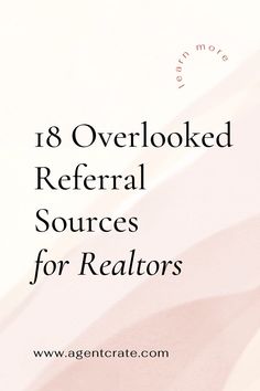 Whether you’re new in the business or a seasoned professional, knowing who to ask for referrals is critical. Although “word-of-mouth” will always be your best source of real estate leads, here are 18 other great & often overlooked referral sources for realtors that take time and energy, but can pay off big in the long run! #agentcrate #realestatetips #realestatereferrals #realestatemarketing Real Estate Referrals Quotes, Real Estate Referral Marketing, Real Estate Marketing Plan, Real Estate Business Plan, Real Estate Marketing Strategy, Real Estate Fun, Inmobiliaria Ideas, Real Estate Training, Real Estate Staging