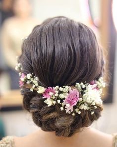 Flower Bun, Wedding Bun Hairstyles, Braided Hairdo, Braided Bun Hairstyles