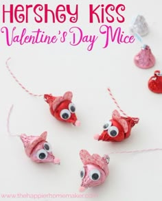 these valentine's day mice are so cute and easy to make they can be made in minutes or less