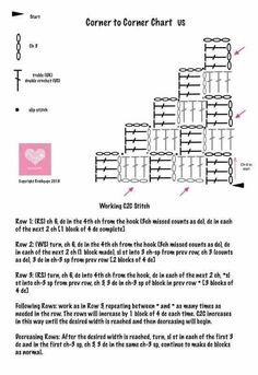 the instructions for how to make an ornament chart with numbers and symbols on it