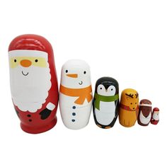 a group of nesting dolls sitting next to each other