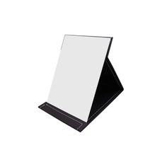 an open black and white tabletop with a blank screen on it's side