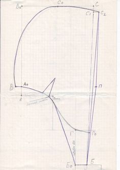 a drawing of a sailboat on paper with blue lines and numbers in the bottom corner