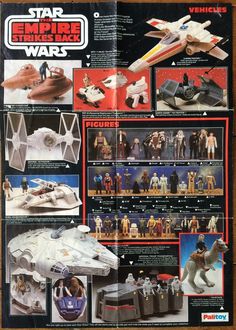 an advertisement for star wars toys from the 1970s