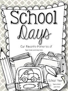 school days coloring pages with pencils and books