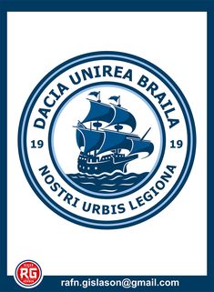 the logo for daca unirea braia, which is located in costa rica