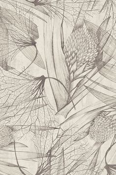 an artistic drawing of leaves and branches