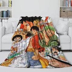 one piece anime blanket with the characters