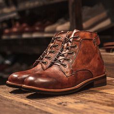 ad eBay - Mens Casual Motorcycle Ankle Riding Boots Lace Up Hiking Walking Leather Shoes - Buy Now, click the link (eBay) Men Footwear, Shoes Buy, Clothing Men, Mens Shoes Boots, Mens Casual, Buy Shoes, Lace Boots, Lace Up Shoes, Leather And Lace