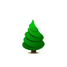 a green christmas tree on a white background